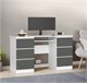 Image Компьютерный стол Akord A-11 135см 6SZ White/Graphite Grey