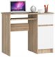 Image Компьютерный стол Akord Piksel Right Sonoma Oak/White