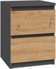 Image Тумба прикроватная TopEshop Malwa M2 Anthracite/Artisan Oak