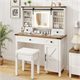 Image Туалетный столик с табуретом Costway HU10924DE-WH+ White
