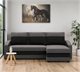Image Диван угловой Magnifico Meble Orion LL Bonell Mikrofaza 27/15 R Grey/Black