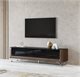 Image Dulap TV Helvetia Kasai 2D1S Walnut/Black Gloss
