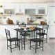 Image Set de dining Costway HW66275 1+4 Black