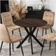 Image Стол Mebel Elite Lauren 80 Walnut/Black