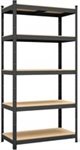 Image Стеллаж Nex Budget 1800x900x400 mm, 5 полок, antracit