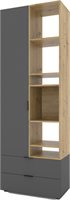 Image Dulap cu uși batante Nex Home A001R, PAL Anthracit/Oak Artisan