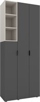 Image Dulap cu uși batante Nex Home A003L, Anthracit/Cashmere