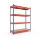 Image Стеллаж Nex Titan 1800x1200x500 mm, 4 rafturi Blue/Orange