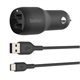 Image Încărcător Belkin Dual 2хUSB-A - USB-C 24W, 1m, Black