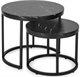 Image Set de masute de cafea Mebel Elite Mauro Black Marble/Black