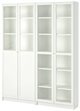 Image Книжный шкаф Ikea Billy/Oxberg стеклянные двери 160x30x202 (Белый)