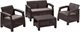 Image Set mobilier de grădină Heniver Novara 2+1+1+T, Brown
