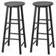 Image Set scaune de bar Costway HW63901BK, Black