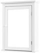 Image Шкаф с зеркалом Costway HW59321WH, White