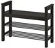 Image Стеллаж для обуви Ikea Hemnes 85x32см Черно-коричневый