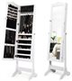Image Шкаф-зеркало для украшений Costway JV10774WH White