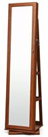 Image Шкаф-зеркало для украшений Costway HW64483BN Light Brown