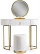 Image Туалетный столик с подсветкой Mebel Elite Sarah White/Golden