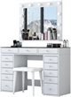 Image Туалетный столик + Табурет Mirage Meble BJ156 White