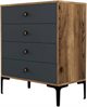 Image Комод Mirage Meble Lizbon 536 Anthracite/Walnut