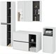Image Комплект мебели для ванной Akord Vami с отверстиями White/Graphite Grey