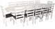 Image Set pentru bucătărie Evelin HV-33V White + 12 scaune Gloria White/NV-10WP Grey
