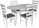 Image Комплект для кухни Evelin Raffles Oval White + 4 стула GLORIA White/NV-10WP Grey