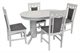Image Set pentru bucătărie Evelin HV-31N White + 4 scaune Deepa R White/NV-10WP Grey