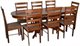 Image Комплект для кухни Evelin HV-31N Burnish oak + 8 стульев GLORIA Burnish oak/Ekea12 Dark Brown