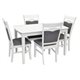 Image Комплект для кухни Evelin HV-27V White + 4 стула HV 3167 White/NV-10WP Grey