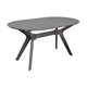 Image Set de bucătărie Evelin Raffles Oval Antique Grey + 6 scaune Deepa R Antique Grey/Ekea12 Dark Brown