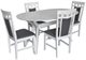 Image Комплект для кухни Evelin Raffles Oval White + 4 стула Deepa R White/NV-10WP Grey