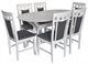 Image Set pentru bucătărie Evelin Raffles Oval White + 6 scaune Deepa R White/NV-10WP Grey
