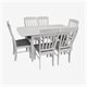 Image Комплект для кухни Evelin HV-29V White + 6  стульев Wenyi White/NV-10WP Grey