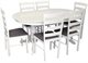 Image Set pentru bucătărie Evelin HV-33V White + 6 scaune Gloria White/NV-10WP Grey