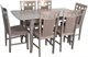 Image Set pentru bucătărie Evelin HV-29V Antique Grey + 6 scaune Deepa R Antique Grey/Ekea12 Dark Brown