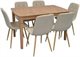 Image Комплект для кухни Evelin HV-27V Light Brown + 6 стульев YTC 080Wo BJORN24 Light beige