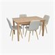 Image Комплект для кухни Evelin HV-27V Light Brown + 4 стула YTC 080Wo BJORN24 Light beige
