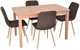 Image Комплект для кухни Evelin HV-27V Light Brown + 4 YTC 080Wo BJORN45 Dark brown