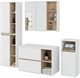 Image Комплект мебели для ванной Akord Vami с отверстиями, White/Sonoma Oak