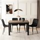 Image Стол раскладной Mebel Elite Skubi 120/160 (Walnut/Black)