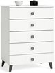 Image Comodă Akord Mobi 60см 5SZ White/Black