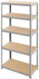 Image Стеллаж Strategic 5 полок 180x90x35см Silver/Brown