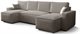 Image Canapea în formă de U Space Meble Ambro U Poso 100, Light Grey