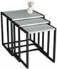 Image Set măsuțe de cafea Bofigo Metal Nesting White/Black