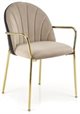 Image Стул для кухни Halmar K500, Beige/Black/Gold