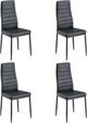 Image Комплект стульев для кухни Modern Home DC855-4, Grey/Black