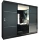 Image Шкаф-купе Prime Furniture Retro 3 200x205x59, Graphite/Black
