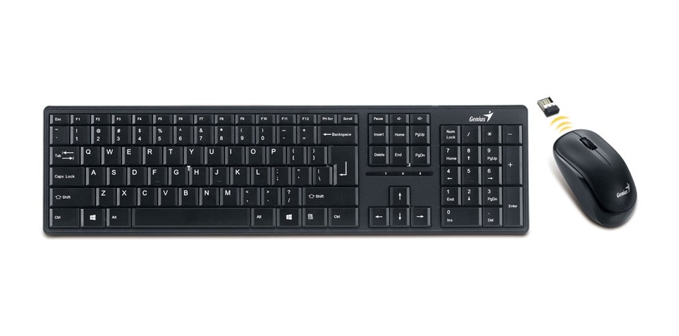Image Set tastatura + mouse fara fir Genius SlimStar 8000ME 31340045102 USB (Black)