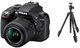 Image Зеркальный фотоаппарат Nikon D3300 Kit (18-55mm f/3.5-5.6G AF-S VR II DX) + Trepied Primaphoto photo kit 002 (Black)